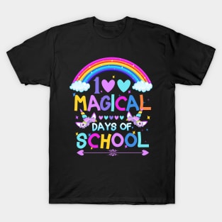 100th Day Of School Magical Rainbow Unicorns Student Teacher T-Shirt